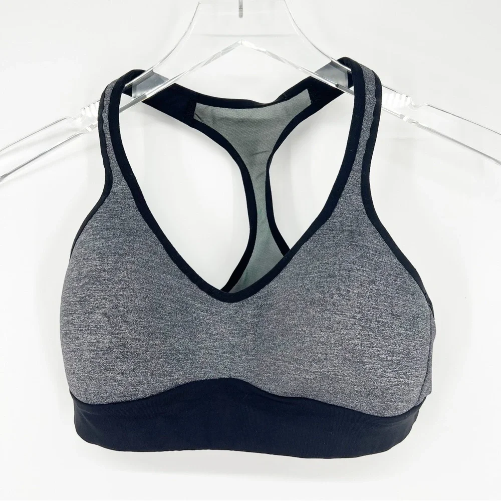 Lululemon Speed Up High Support Padded‎ Racerback Sports Bra 4 Grey - Picture 2 of 7